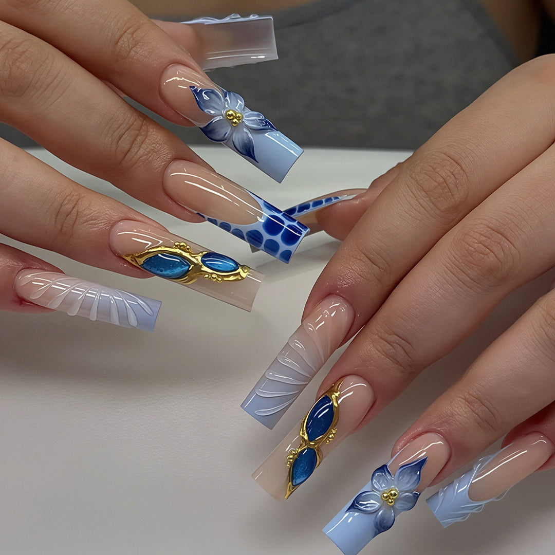 Artistic Long Acrylic Nail Design Stornfield