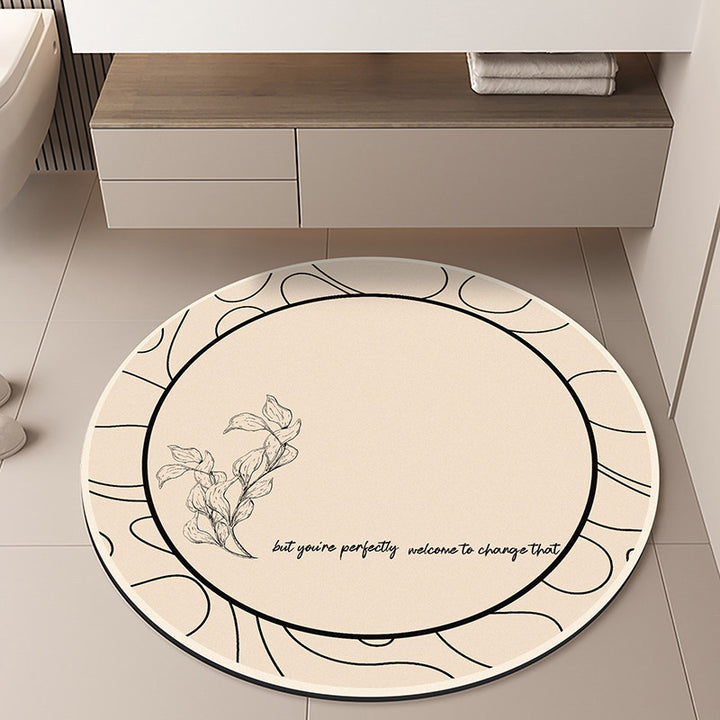 Moon-Themed Round Area Rug