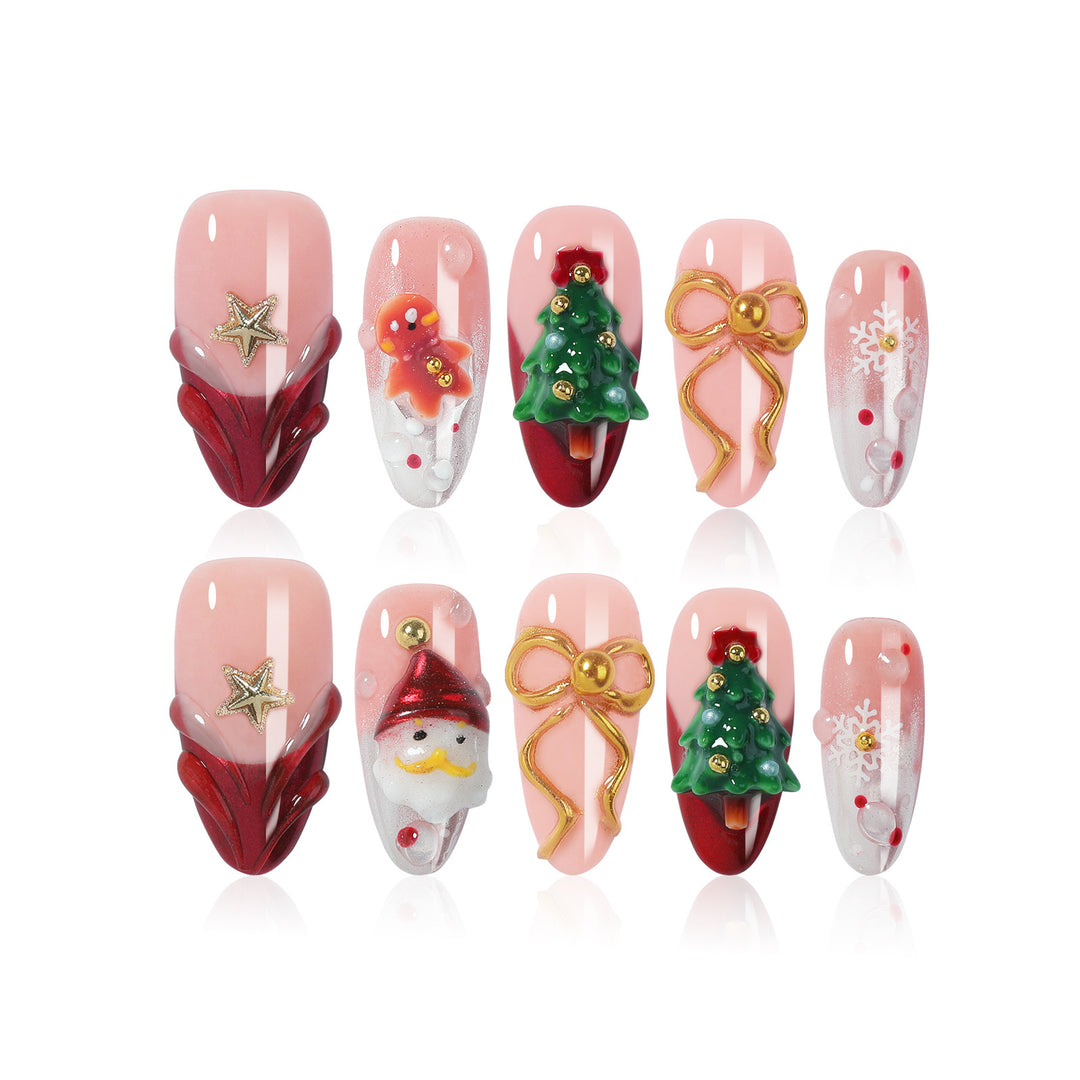 creative Christmas art nails Stornfield