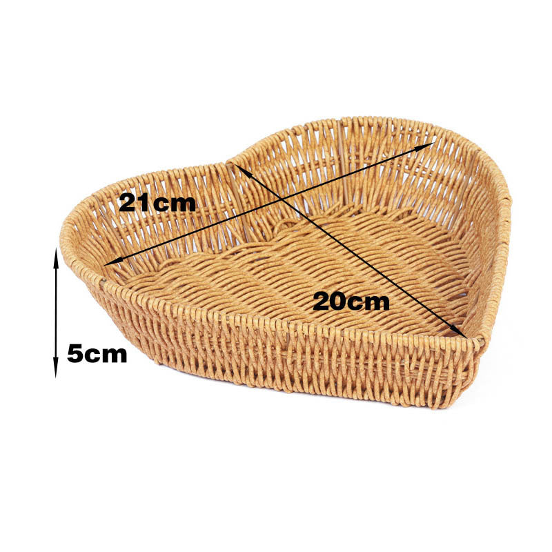 Heart-Shaped Woven Serving Tray Stornfield