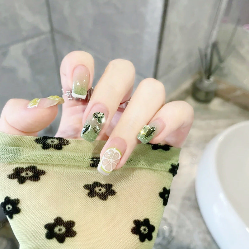Artificial nail set with elegant crystal embellishments Stornfield