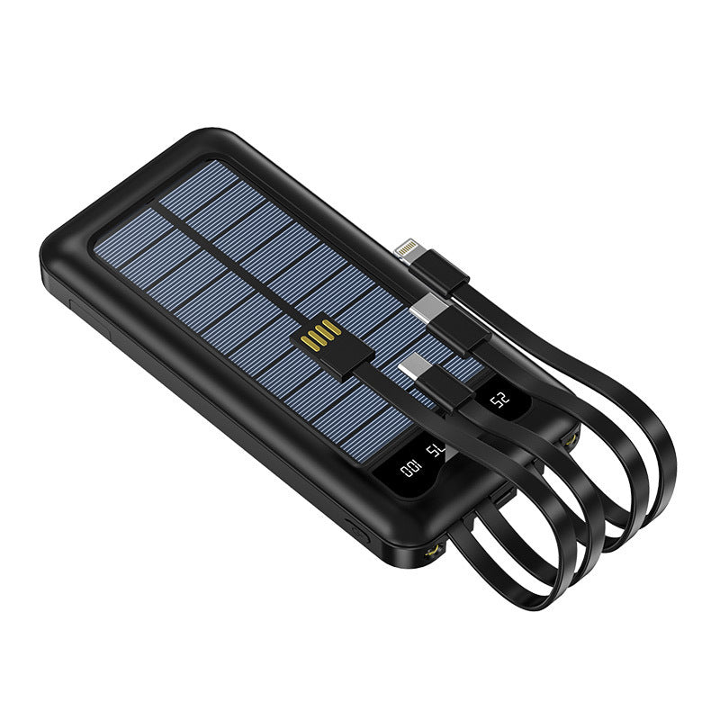 Portable Solar Powerbank with multiple charging ports and digital capacity display Stornfield
