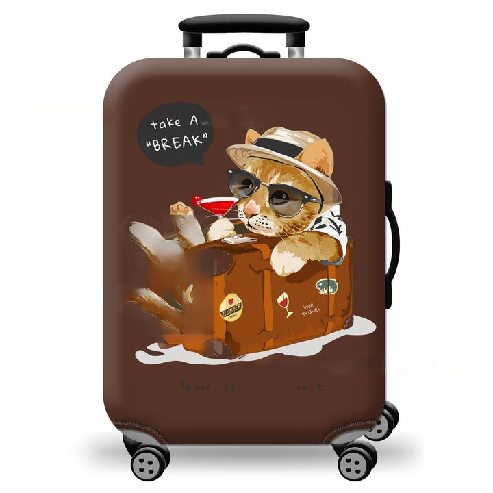 Unisex hard-shell suitcase with playful cat design Stornfield