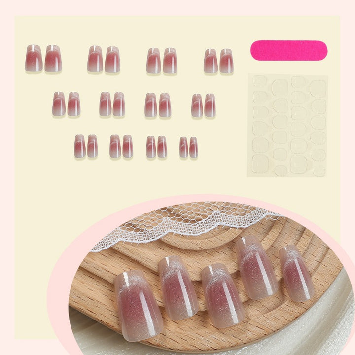 Artificial nail set with elegant ombre design Stornfield