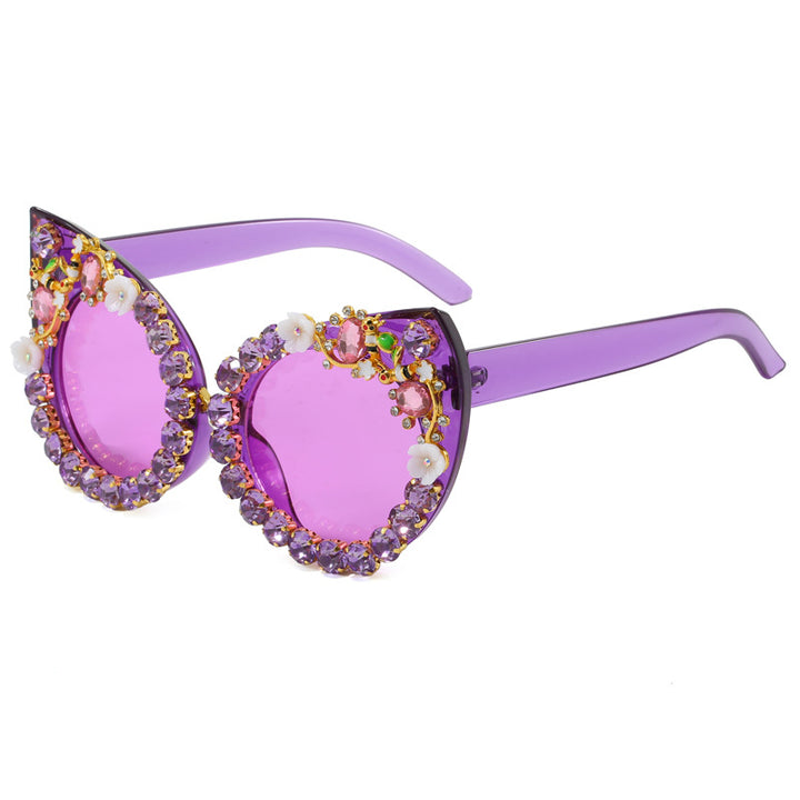 Women's Heart-shaped Sunglasses with Sparkling Accents Stornfield