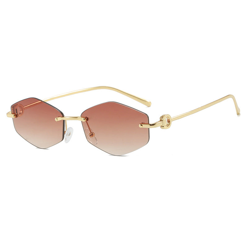 Women's fashionable sunglasses with hexagonal frame and luxurious accents Stornfield