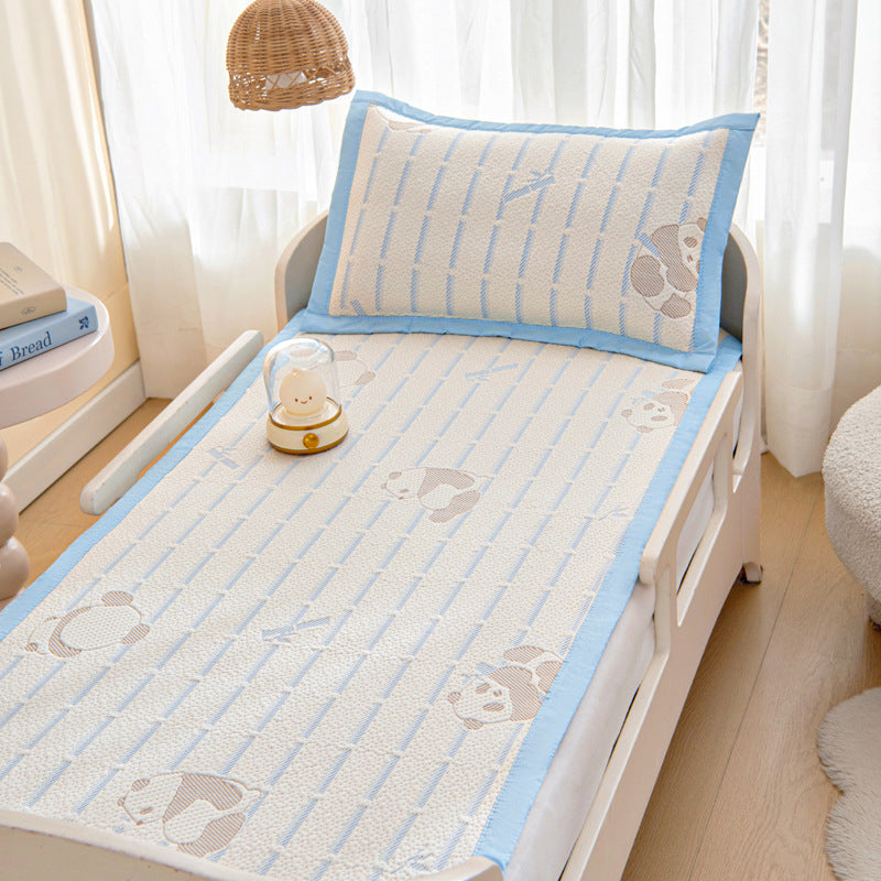 Breathable summer mattress topper for children with pillow