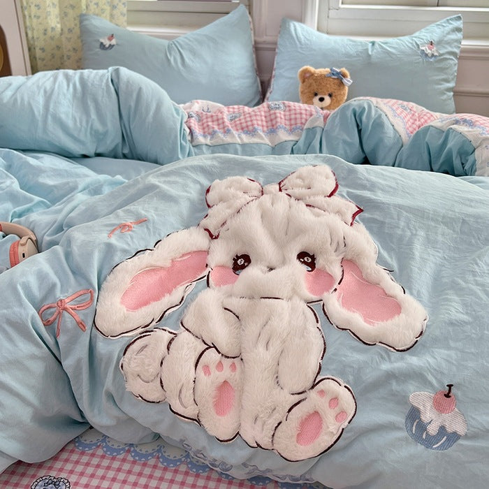 Children's Cute Cat-Themed Bedding Set