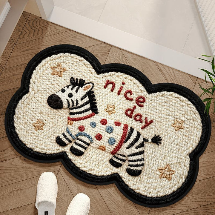 Cat-Themed Plush Doormat for Home Entryway