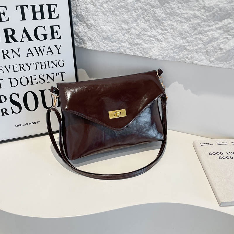 Elegant Leather Envelope Clutch
