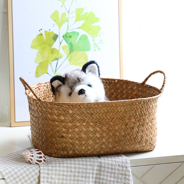 Unisex Handwoven Storage Basket with Practical Carrying Handles Stornfield