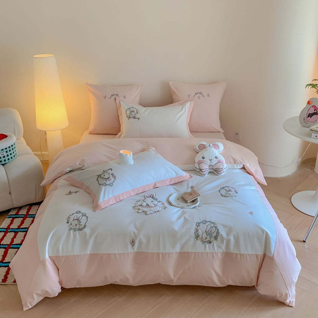 Children's Travel-Themed Cotton Percale Duvet Cover Bedding Set
