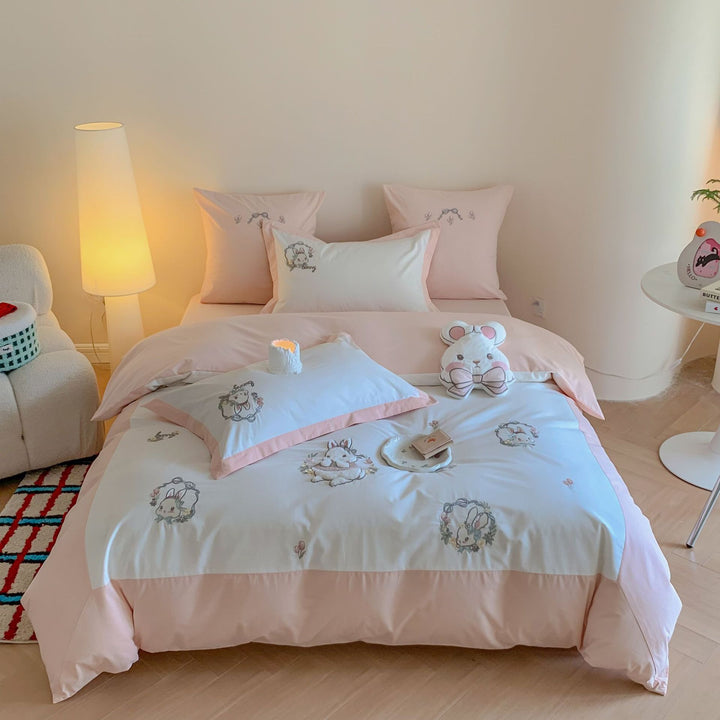 Children's Travel-Themed Cotton Percale Duvet Cover Bedding Set