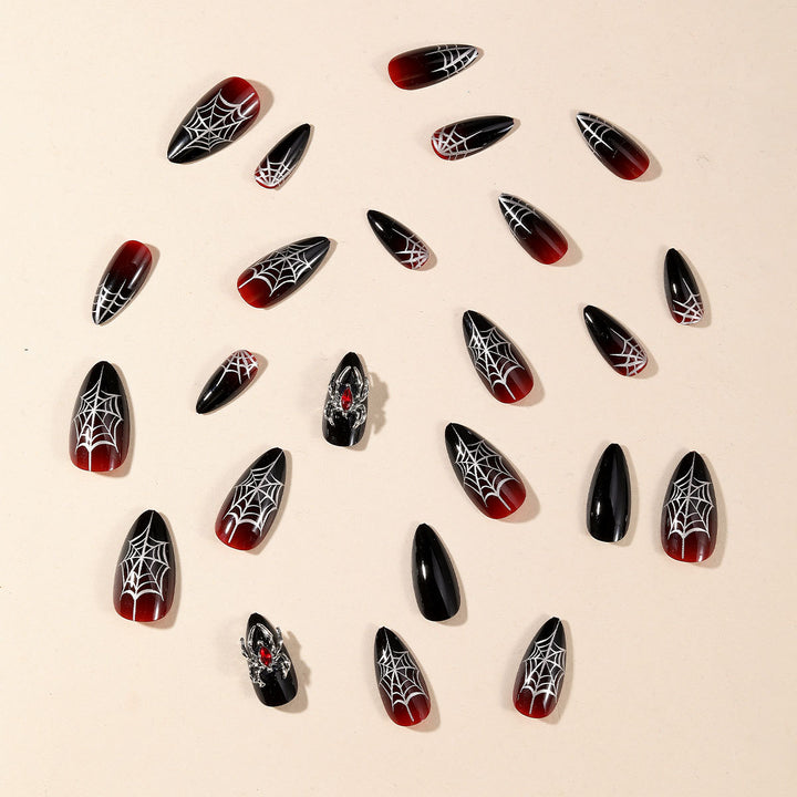 Gothic Spider Web Nail Art Extensions Stornfield