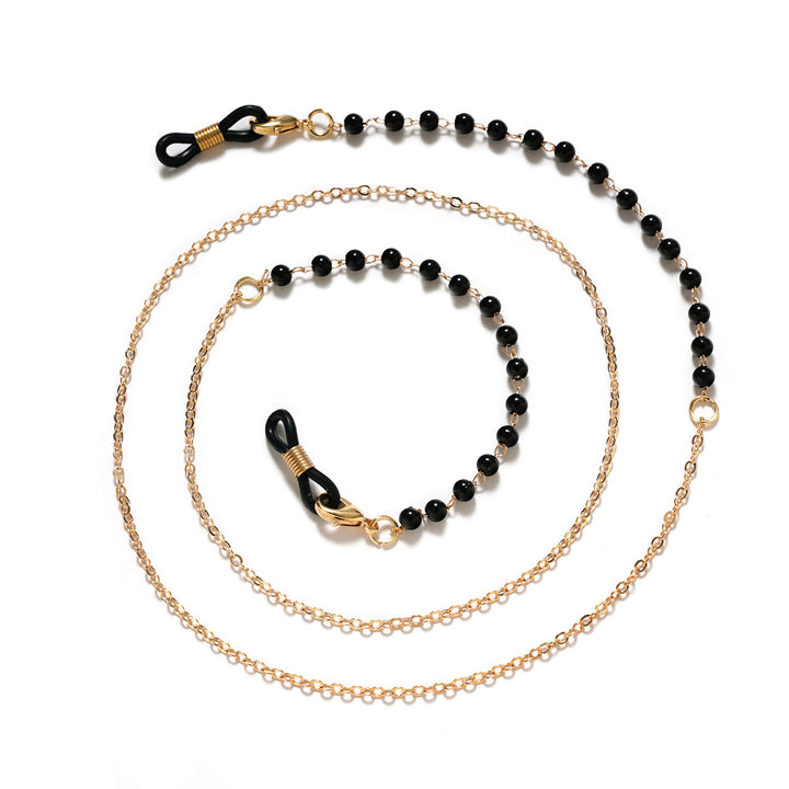 Premium Black Beaded Eyewear Chain Stornfield