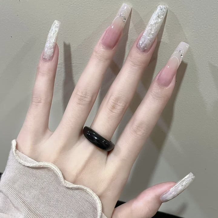 Unique Long Stiletto Nail Art Extensions