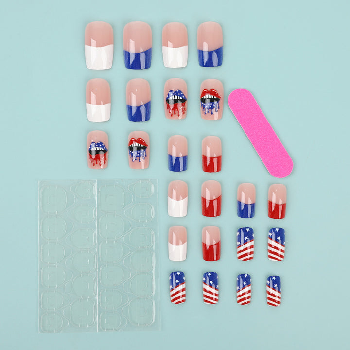 Patriotic style artificial nails Stornfield