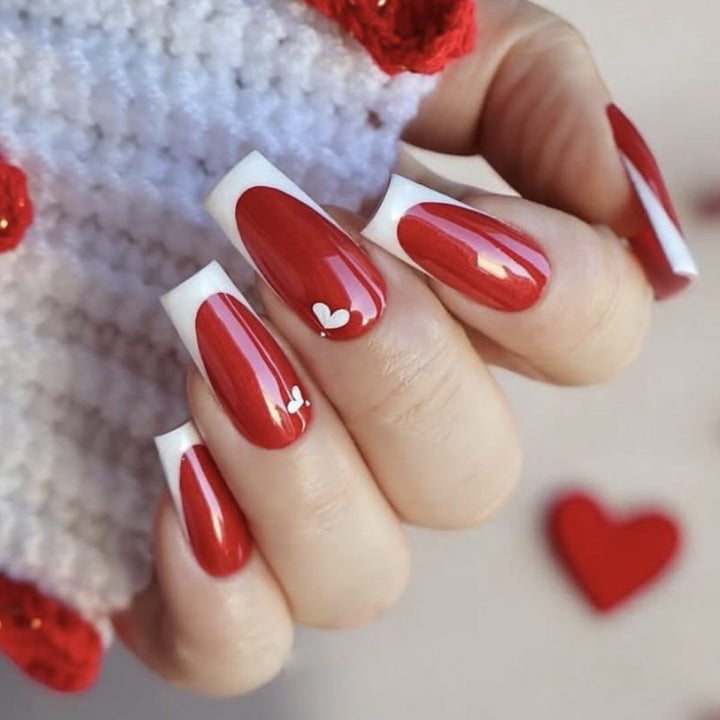 Romantic Heart-Themed Nail Art Extensions Stornfield