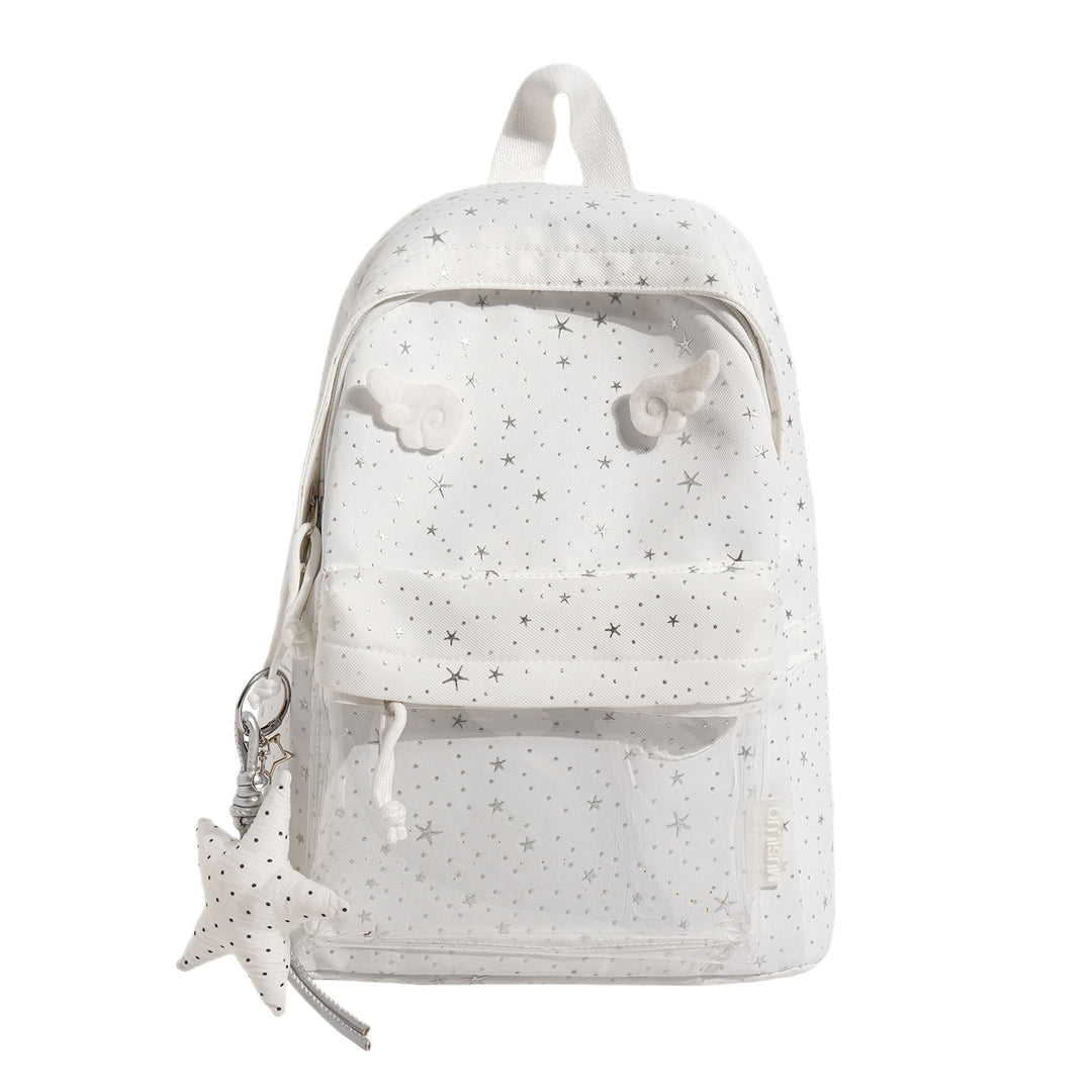 Transparent Pocket Star-Printed Backpack Stornfield