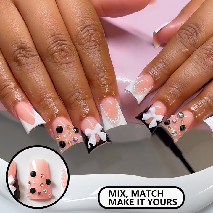 Decorative Acrylic Press-On Nail Extensions Stornfield