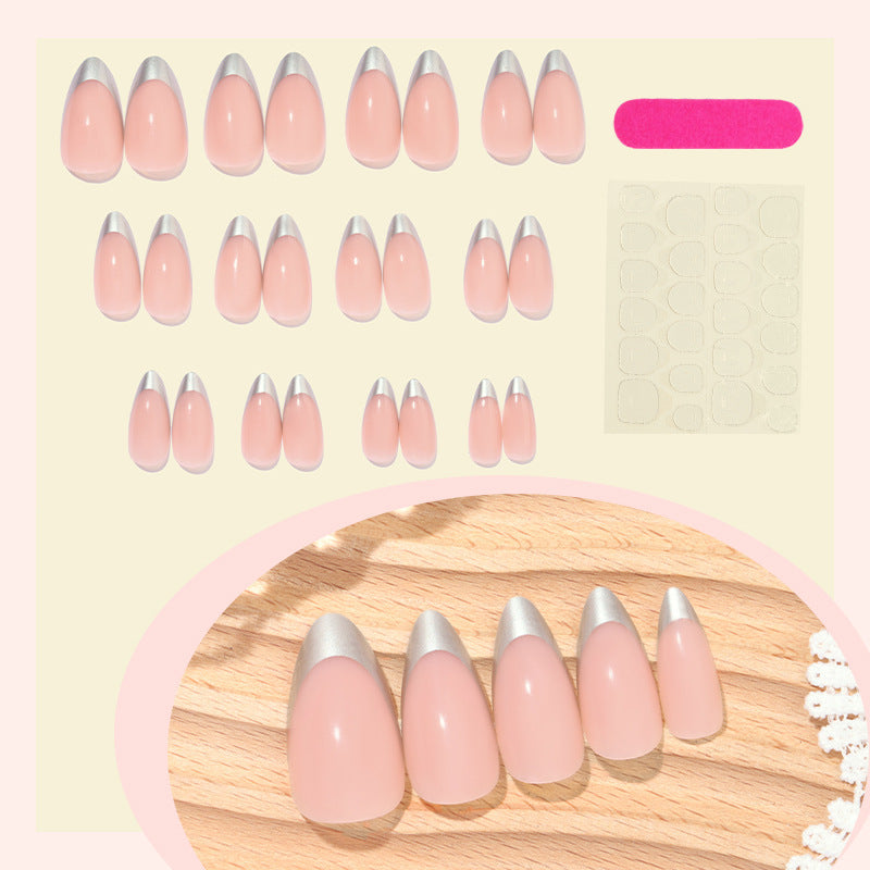Acrylic Nail Set with Modern French Tip Design Stornfield