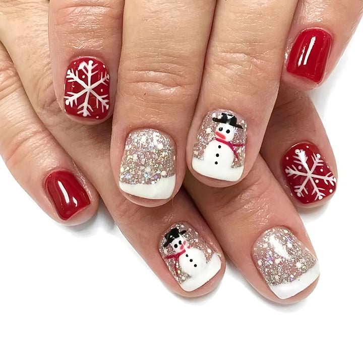 Festive Snowman Holiday Nail Art Stornfield