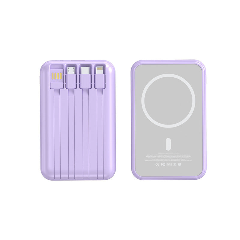 Portable Powerbank with Integrated Charging Cables Stornfield