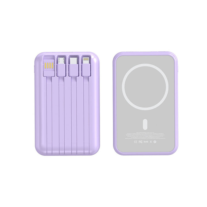 Portable Powerbank with Integrated Charging Cables Stornfield