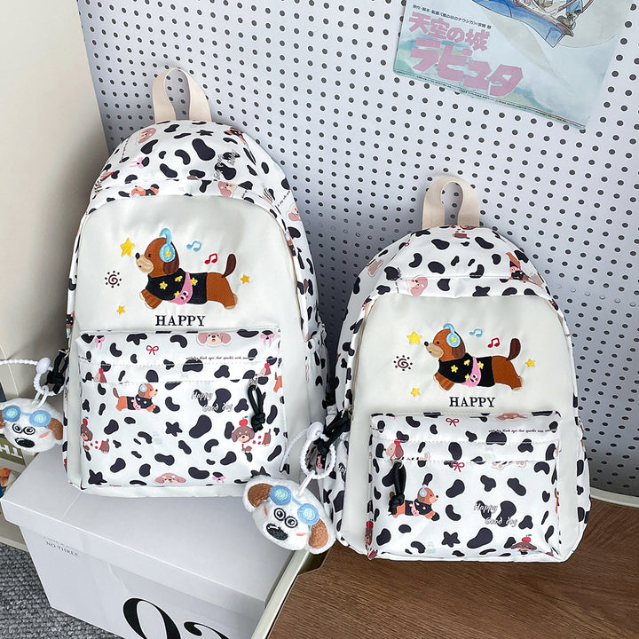 Backpack with Cheerful Dog Design and Multifunctional Compartment Layout Stornfield