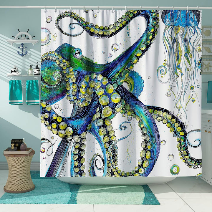 Ocean-Themed Art Shower Curtain Stornfield
