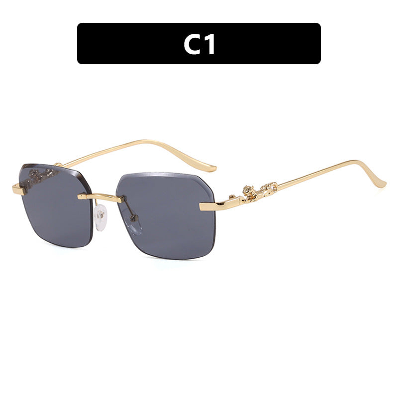 Women's fashionable square sunglasses with elegant gold frame and protective UV filter Stornfield