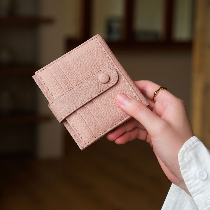 Textured Leather Bi-Fold Wallet