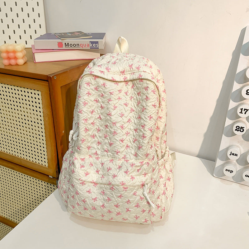 Quilted Floral Patterned Backpack Stornfield