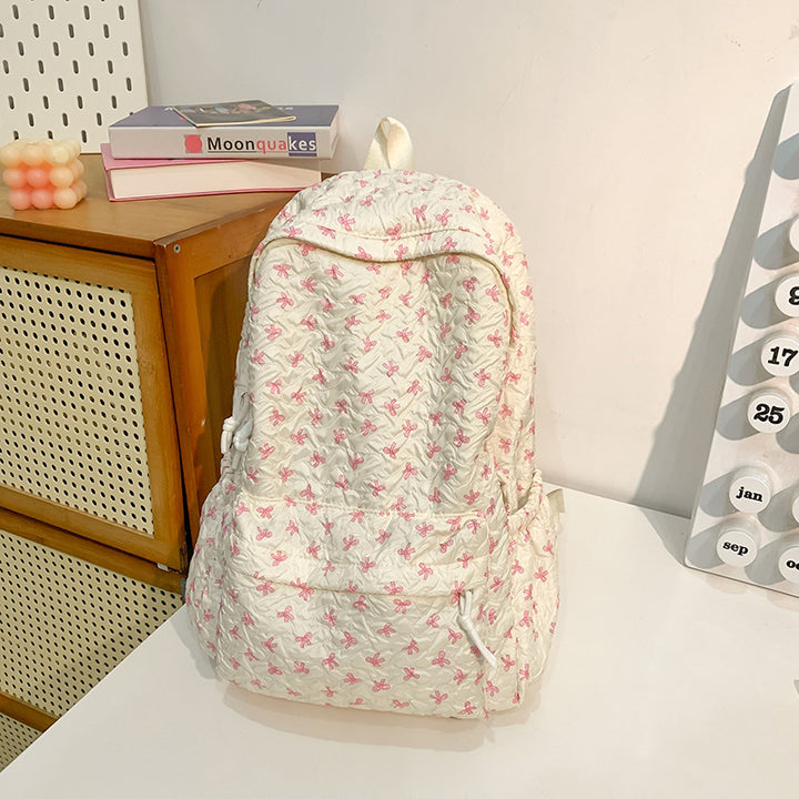 Quilted Floral Patterned Backpack Stornfield