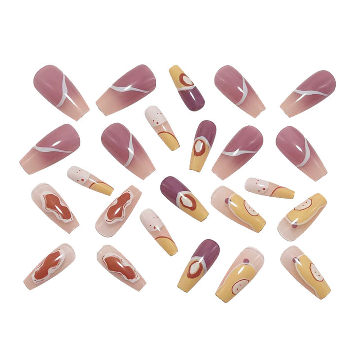 Creative artificial nails with modern geometric designs Stornfield