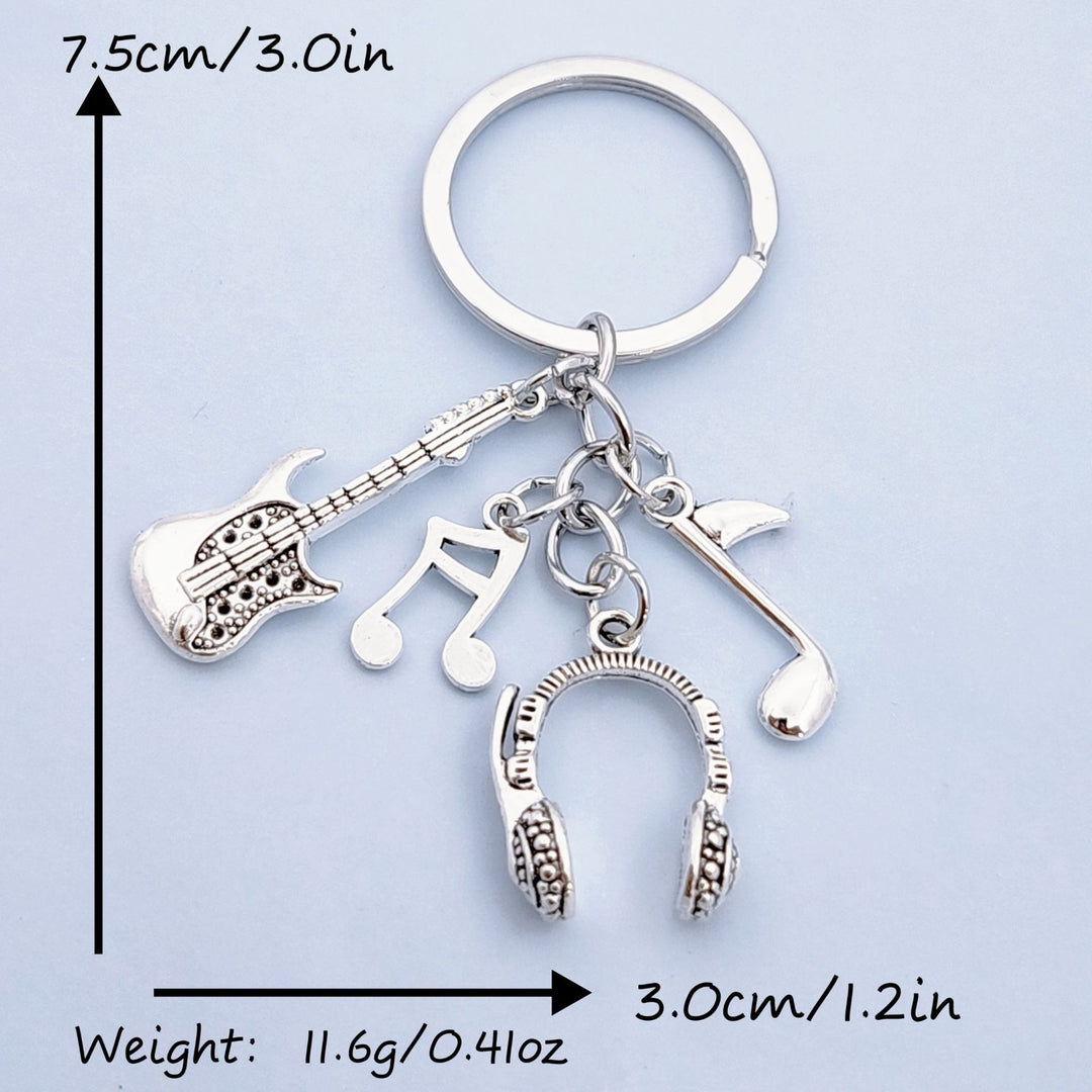 Keychain with musical instruments motifs Stornfield