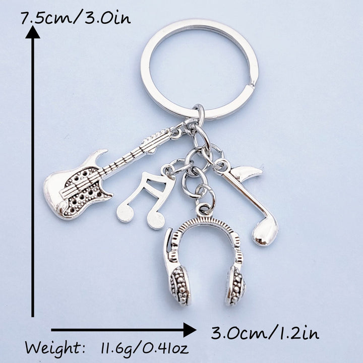 Keychain with musical instruments motifs Stornfield