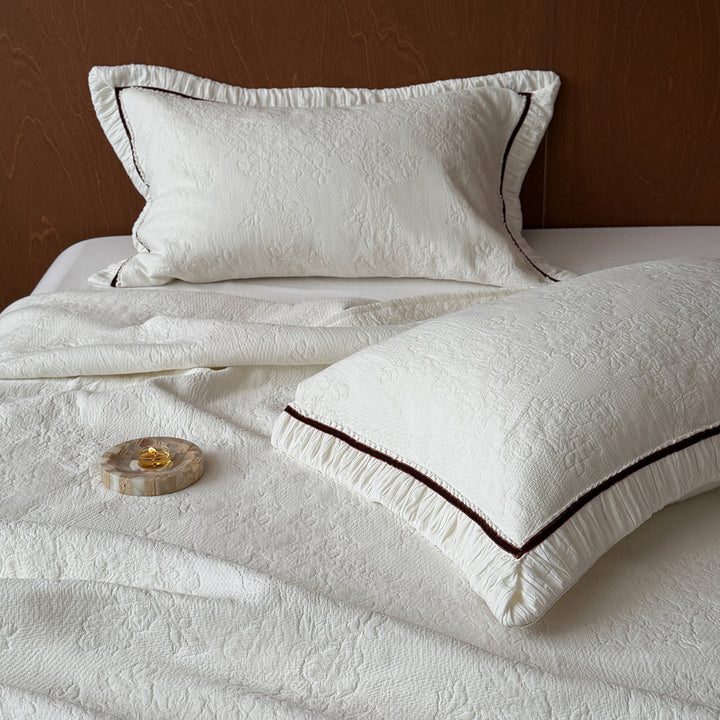 Decorative Elegant Floral Embroidered Bedspread Set Stornfield