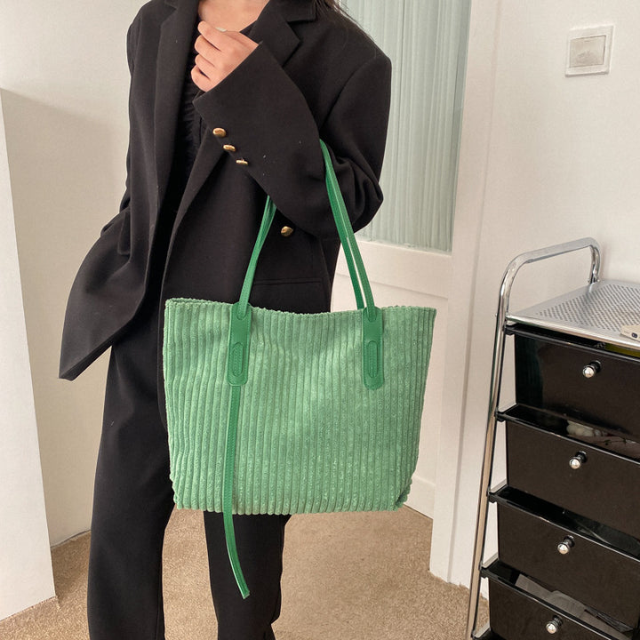 Textured Velour Tote Bag