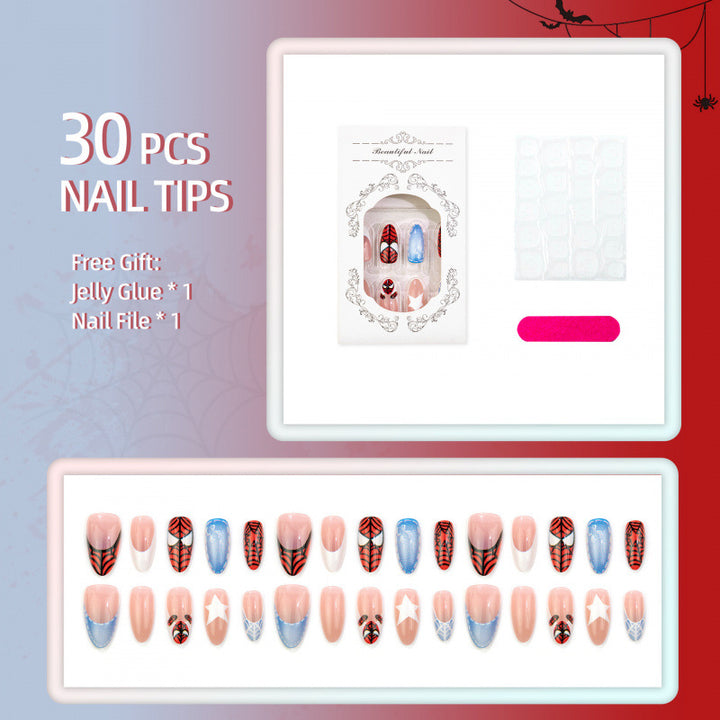 Themed Marvel-Inspired Press-On Nail Set
