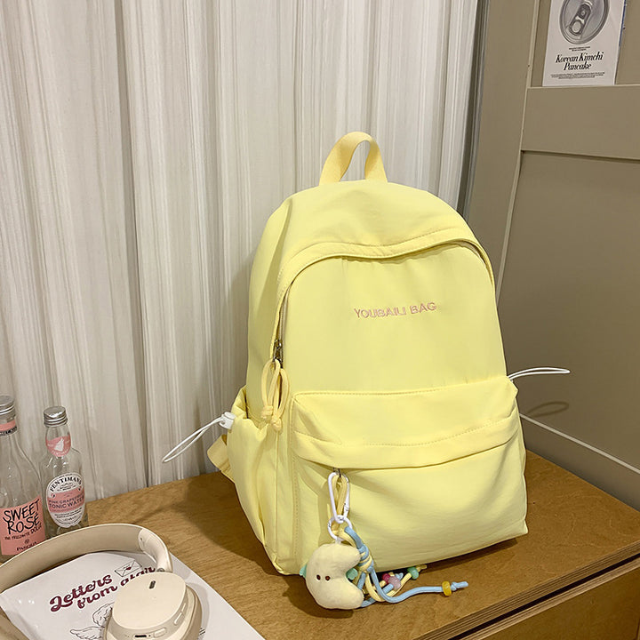 Lightweight Casual Backpack with Decorative Keychain Stornfield