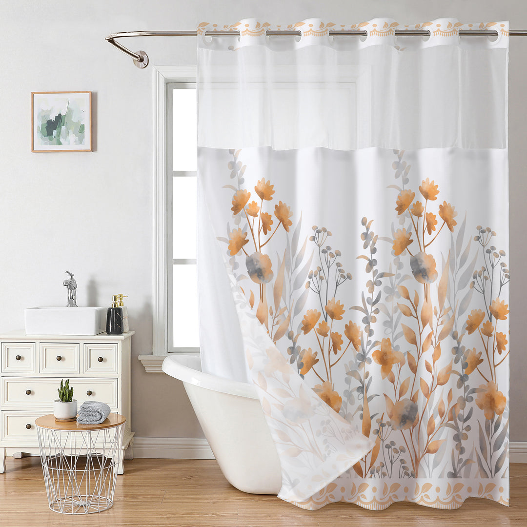 Floral Design Shower Curtain Stornfield