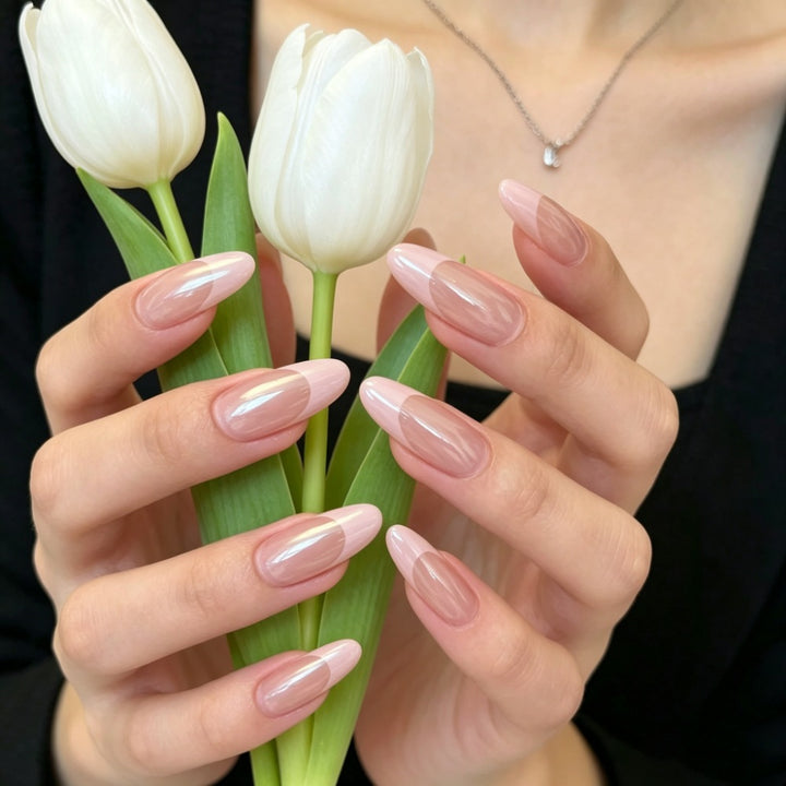 Artificial nails in elegant French design Stornfield