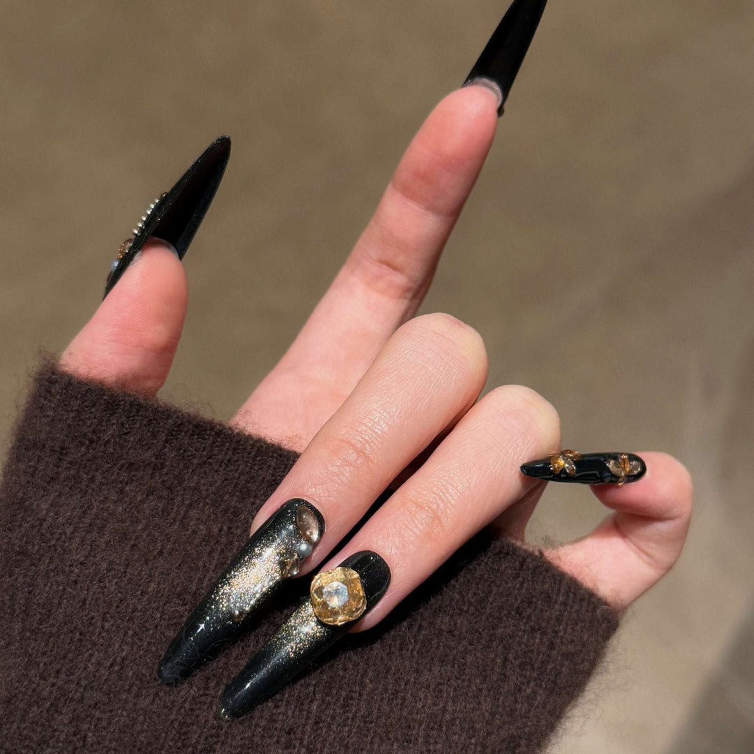 Premium Glittering Stiletto Press-On Nail Set Stornfield