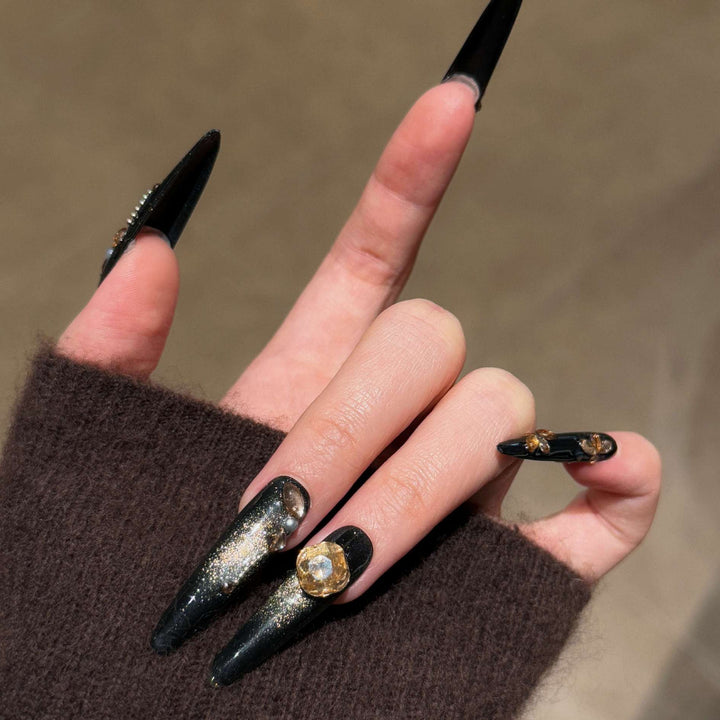 Premium Glittering Stiletto Press-On Nail Set Stornfield