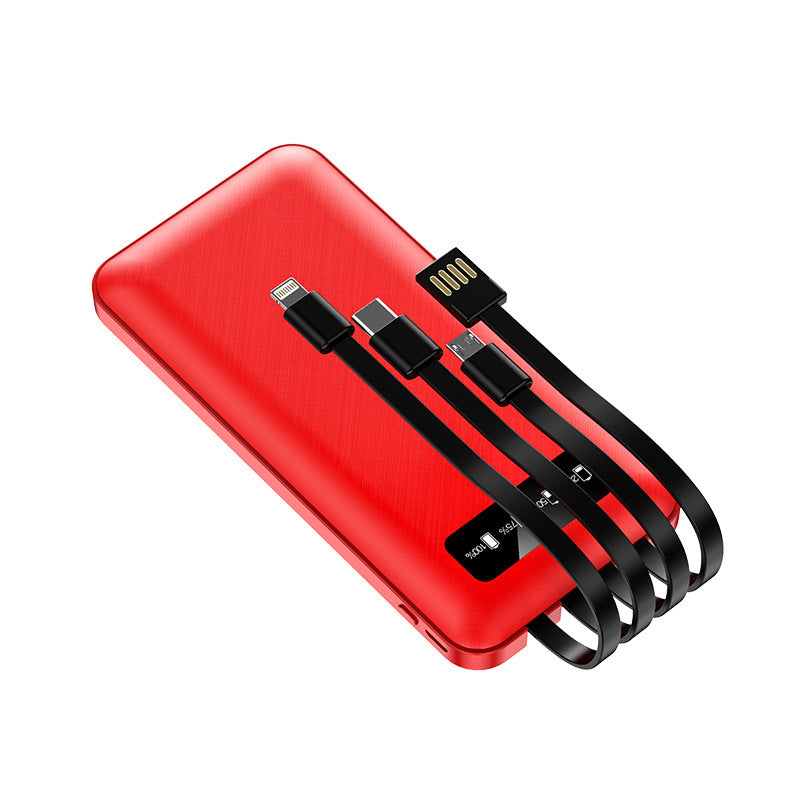 Multifunctional power bank with integrated charging cables Stornfield