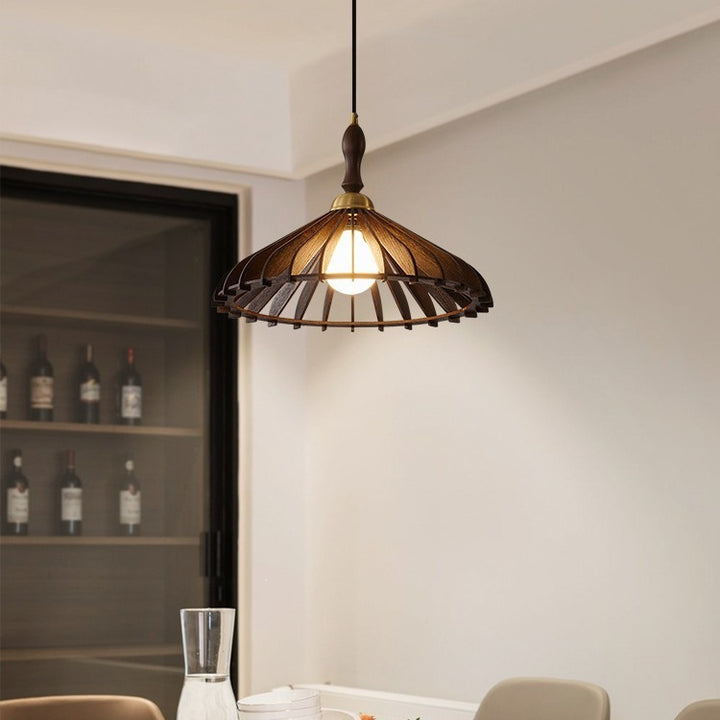 Artistic Wooden Pendant Light