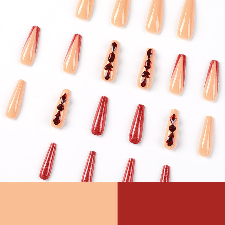Artfully designed nail extensions with sparkling accents Stornfield