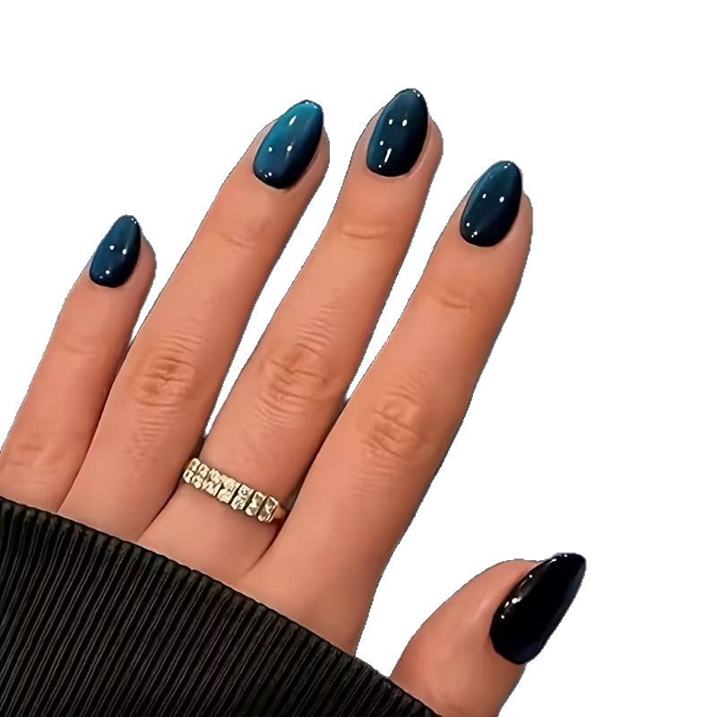 Chic Glossy Almond-Shaped Nail Extensions Stornfield