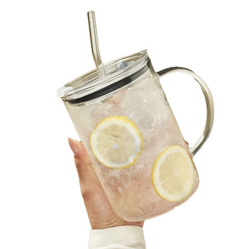 Ladies Multifunctional Glass Pitcher with Lid and Straw Stornfield